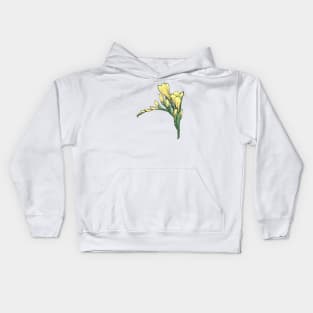 Yellow Freesia Parkinsons Therapy Art Kids Hoodie